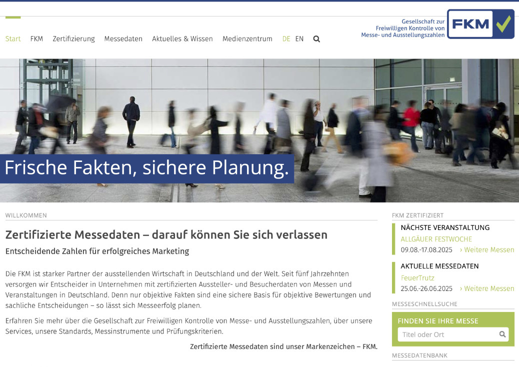 FKM – mehr Service mit neuer Internetseite